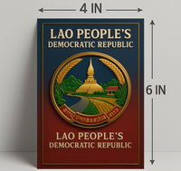 Emblem of the Lao Peoples Democratic Republic Poster PosterGoat