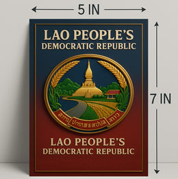Emblem of the Lao Peoples Democratic Republic Poster PosterGoat