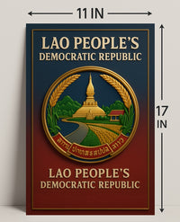 Emblem of the Lao Peoples Democratic Republic Poster PosterGoat