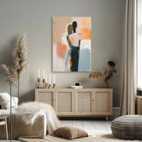 Embracing Figures in Fluid Motion Abstract or Artistic Poster PosterGoat