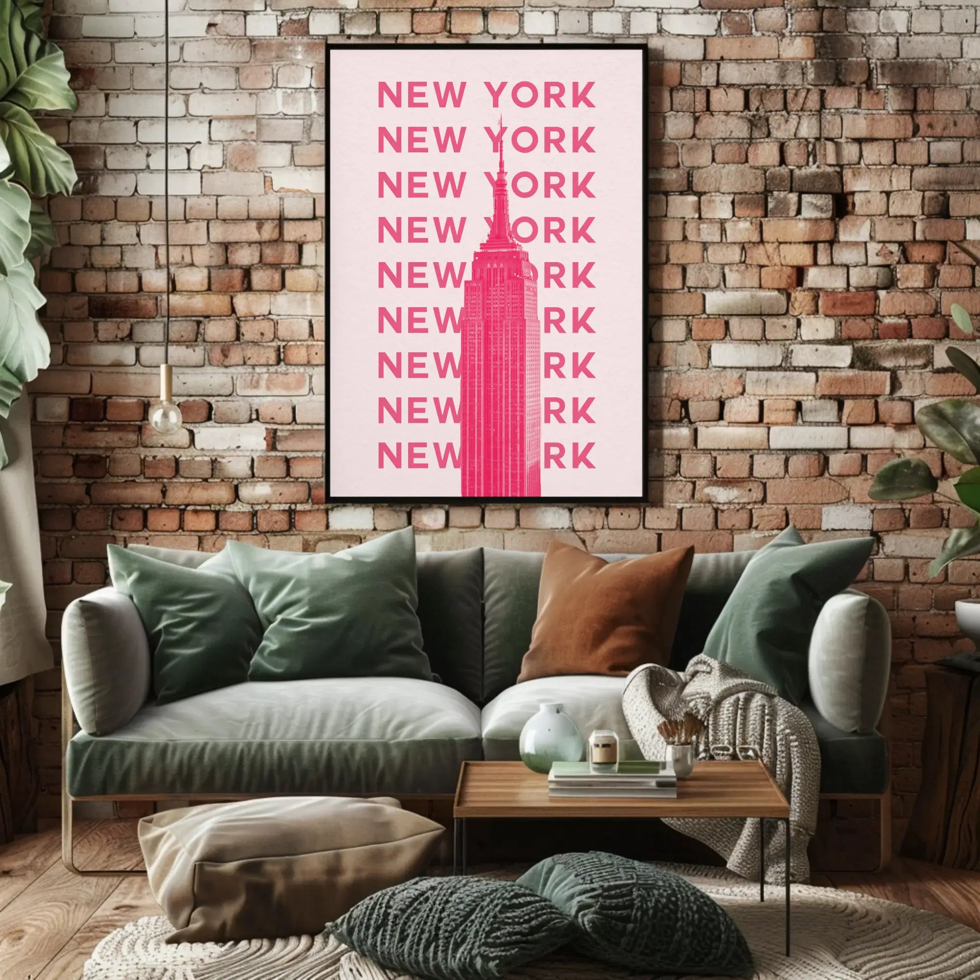 Empire State Building Modern Minimalist Travel Poster PosterGoat