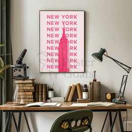 Empire State Building Modern Minimalist Travel Poster PosterGoat