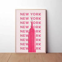 Empire State Building Modern Minimalist Travel Poster PosterGoat