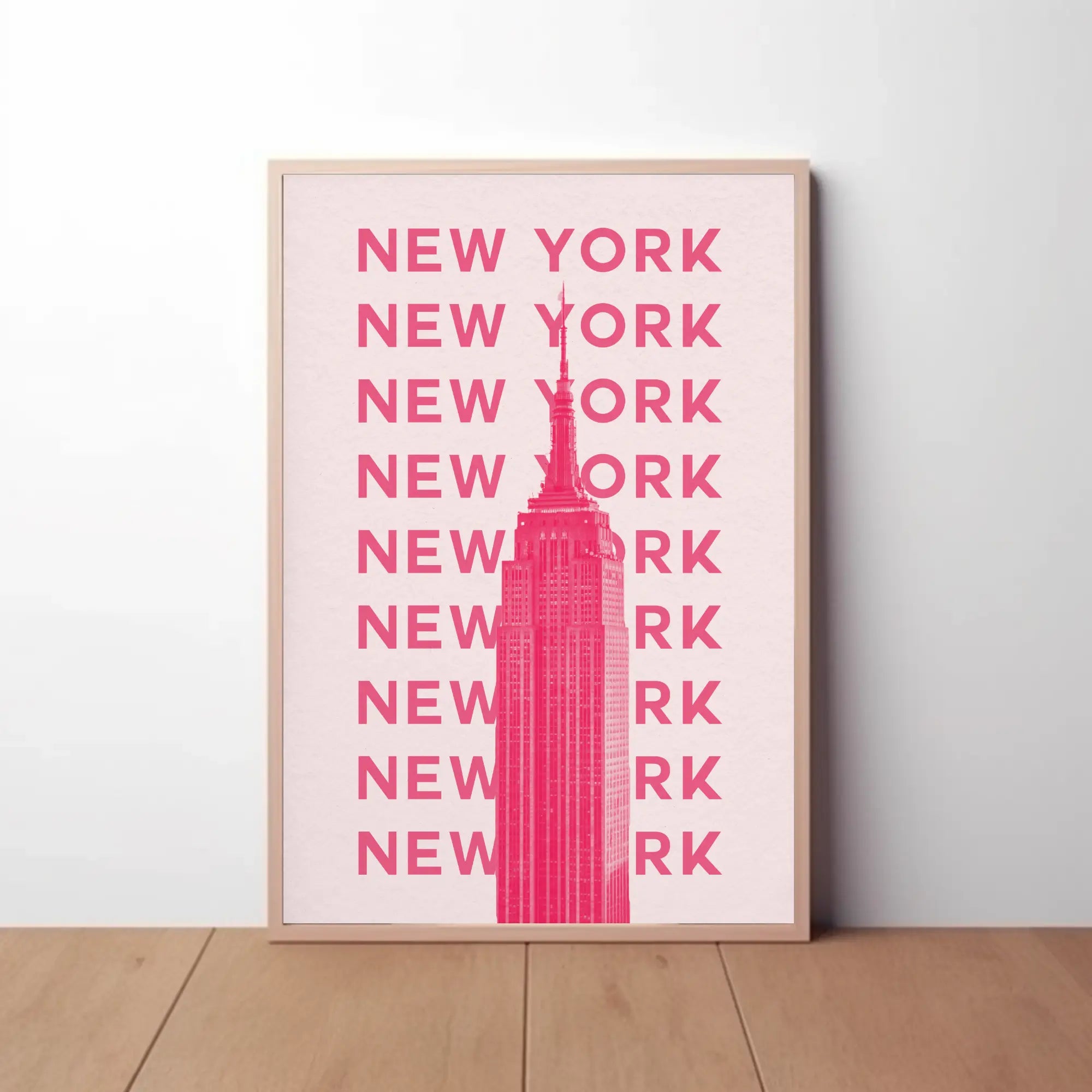 Empire State Building Modern Minimalist Travel Poster PosterGoat