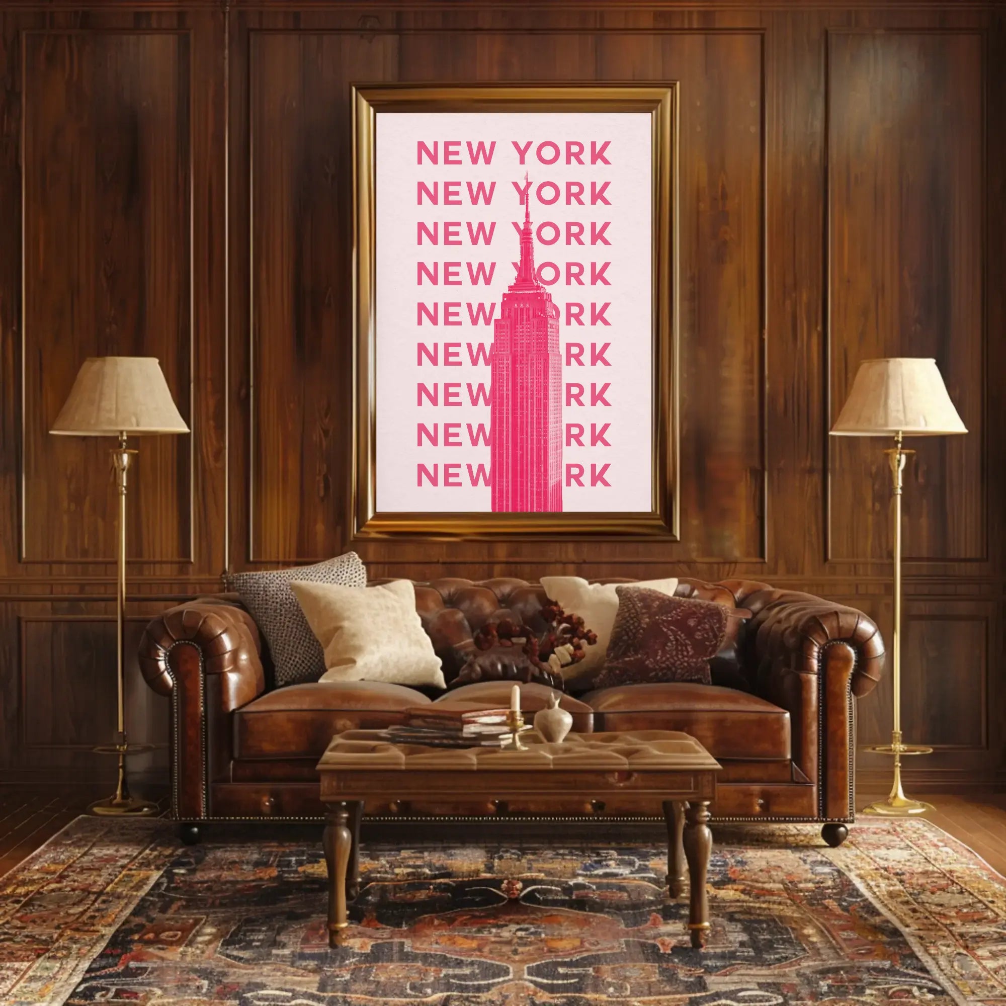 Empire State Building Modern Minimalist Travel Poster PosterGoat