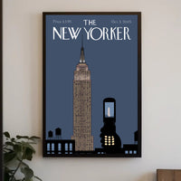 Empire State Minimalistic Design New York Travel Poster PosterGoat