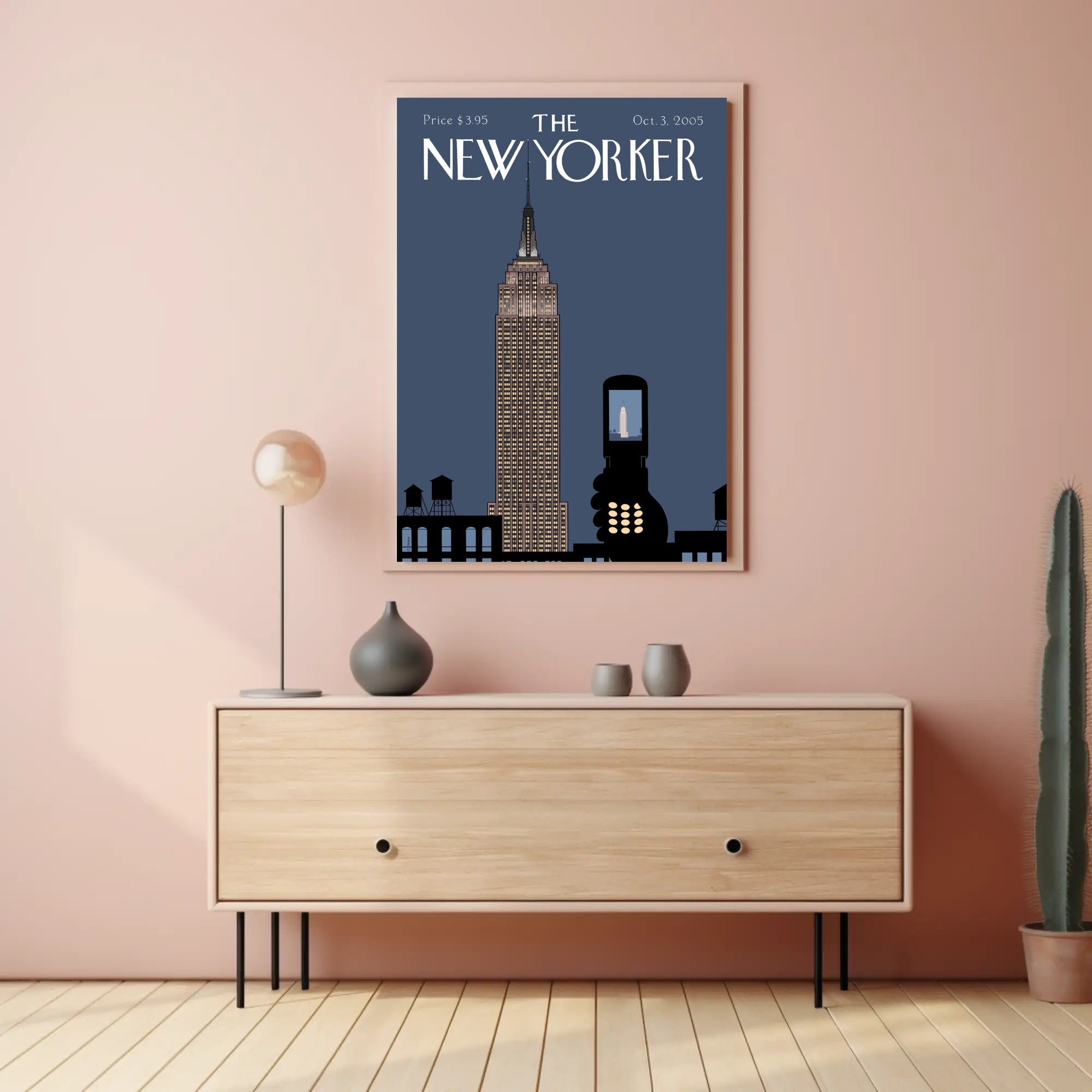 Empire State Minimalistic Design New York Travel Poster PosterGoat