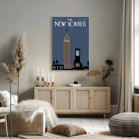 Empire State Minimalistic Design New York Travel Poster PosterGoat