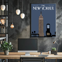 Empire State Minimalistic Design New York Travel Poster PosterGoat