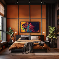 Empowered Woman Lion Portrait Artistic Poster PosterGoat