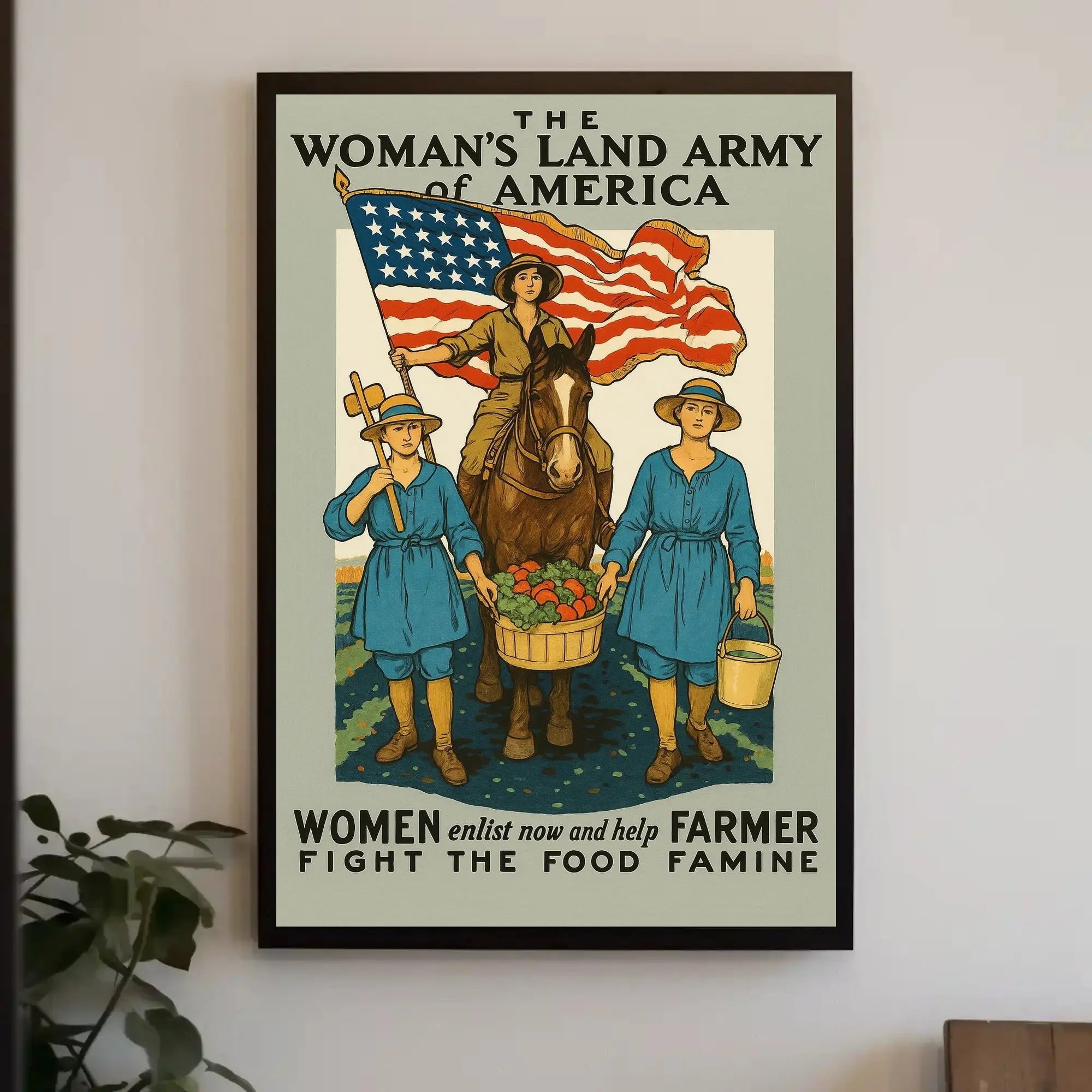 Empowering Women in Agriculture: Vintage WWI Propaganda Poster PosterGoat