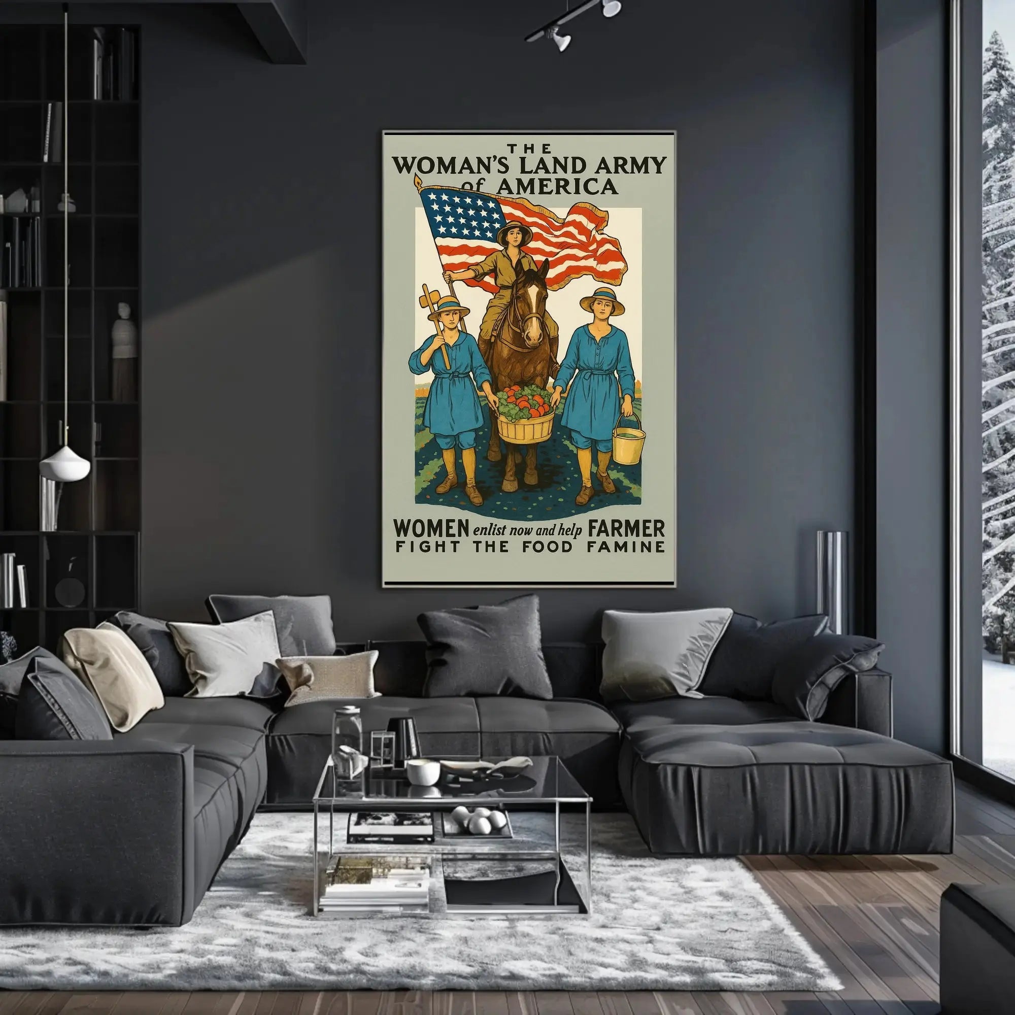 Empowering Women in Agriculture: Vintage WWI Propaganda Poster PosterGoat