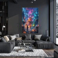 Enchanted Alchemist Wizard in Mystical City Fantasy Poster PosterGoat