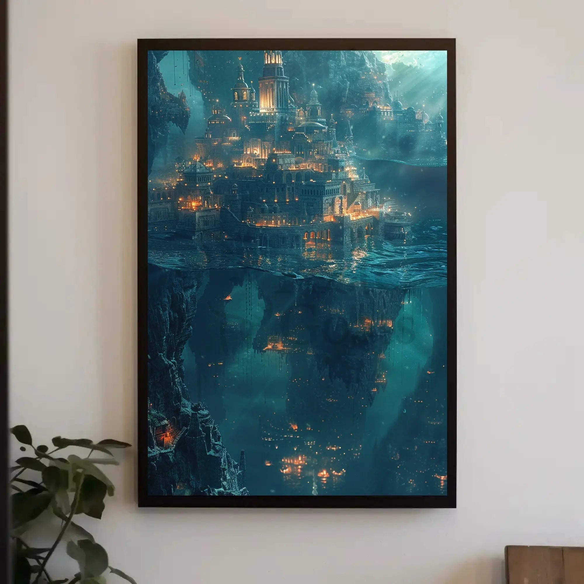 Enchanted Atlantis Fantasy Cityscape Art Poster PosterGoat