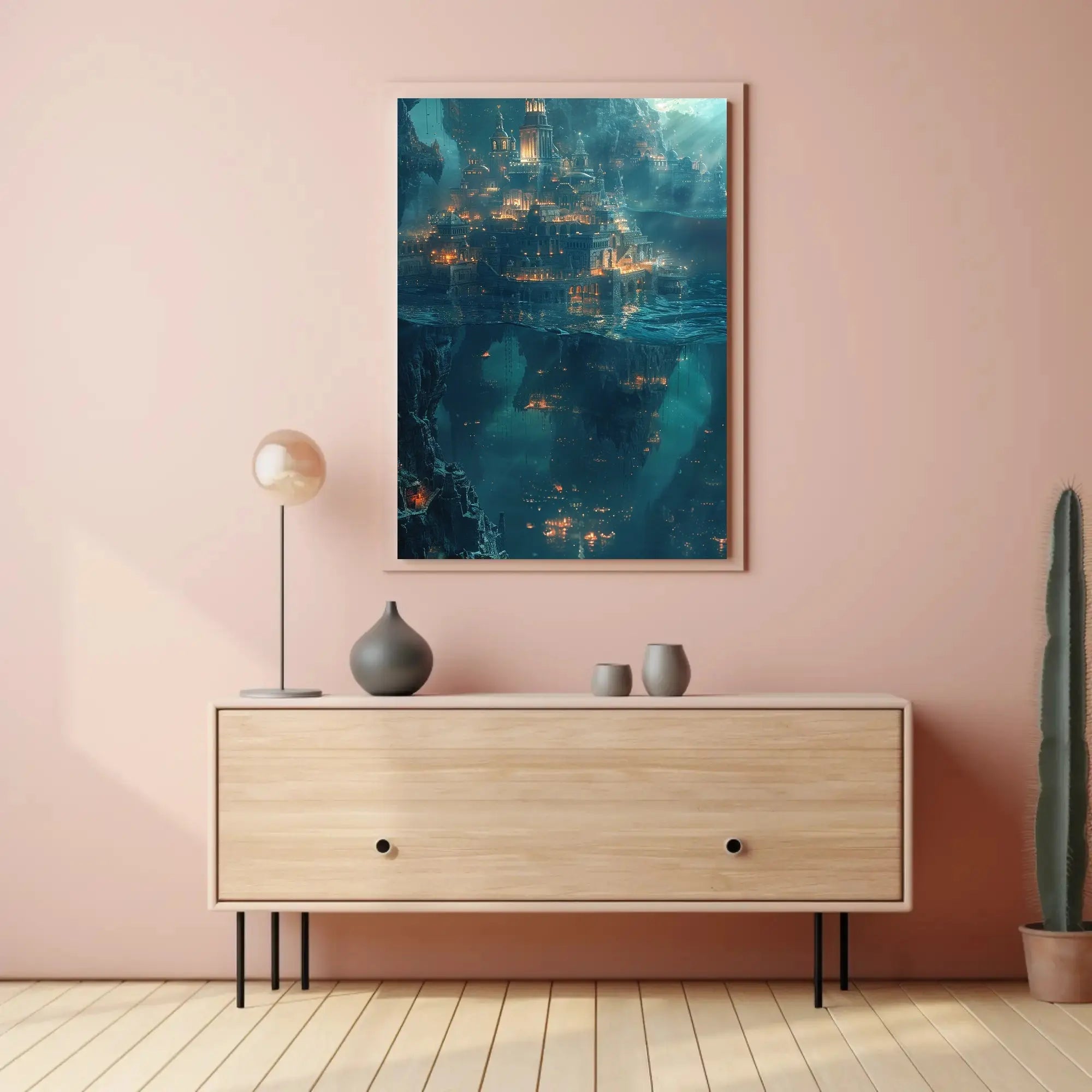 Enchanted Atlantis Fantasy Cityscape Art Poster PosterGoat