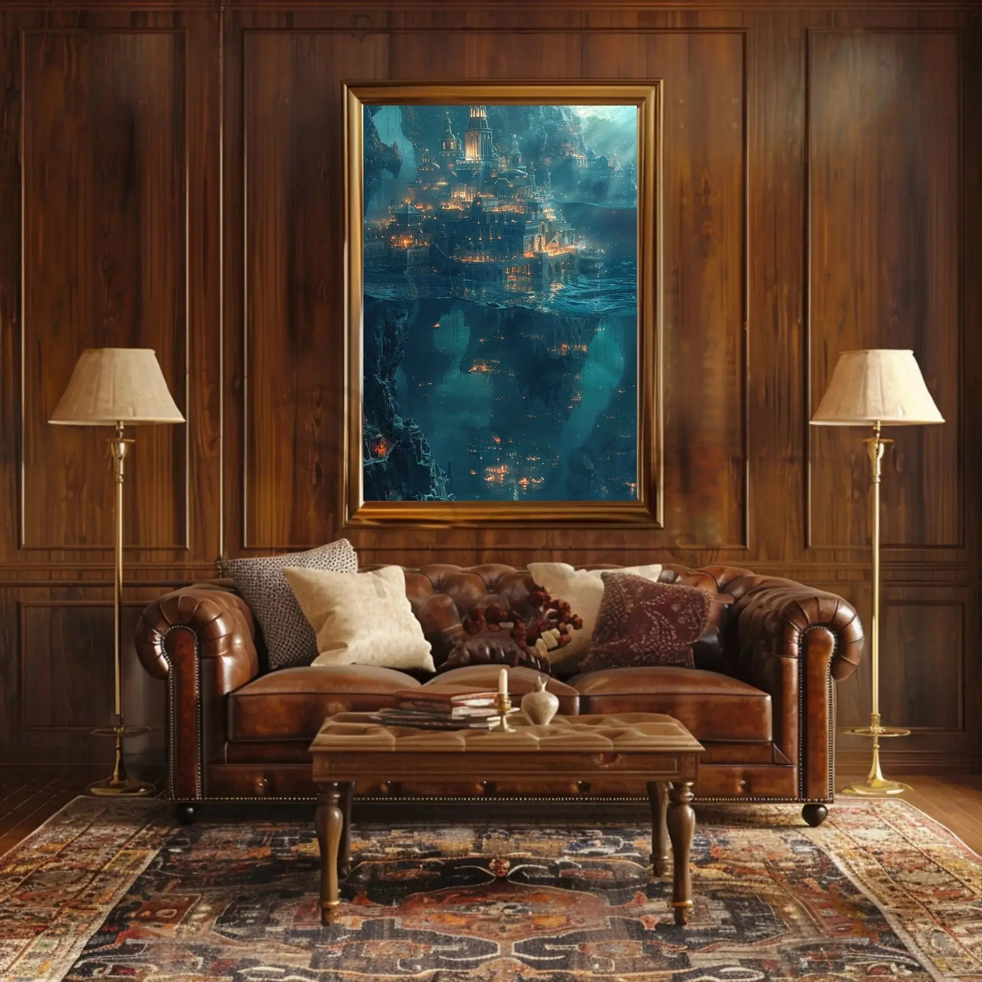 Enchanted Atlantis Fantasy Cityscape Art Poster PosterGoat