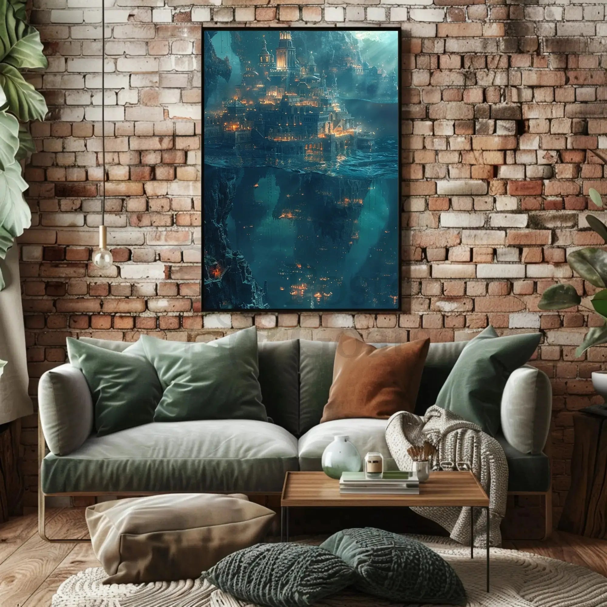 Enchanted Atlantis Fantasy Cityscape Art Poster PosterGoat