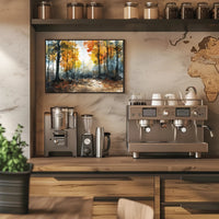 Enchanted Autumn Forest Watercolor Artistic Poster PosterGoat