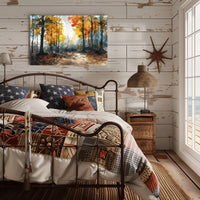 Enchanted Autumn Forest Watercolor Artistic Poster PosterGoat