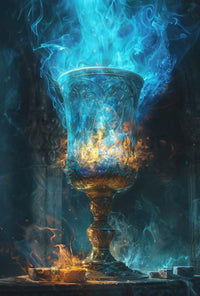 Enchanted Chalice of Flames Fantasy Adventure Poster PosterGoat