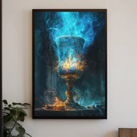 Enchanted Chalice of Flames Fantasy Adventure Poster PosterGoat