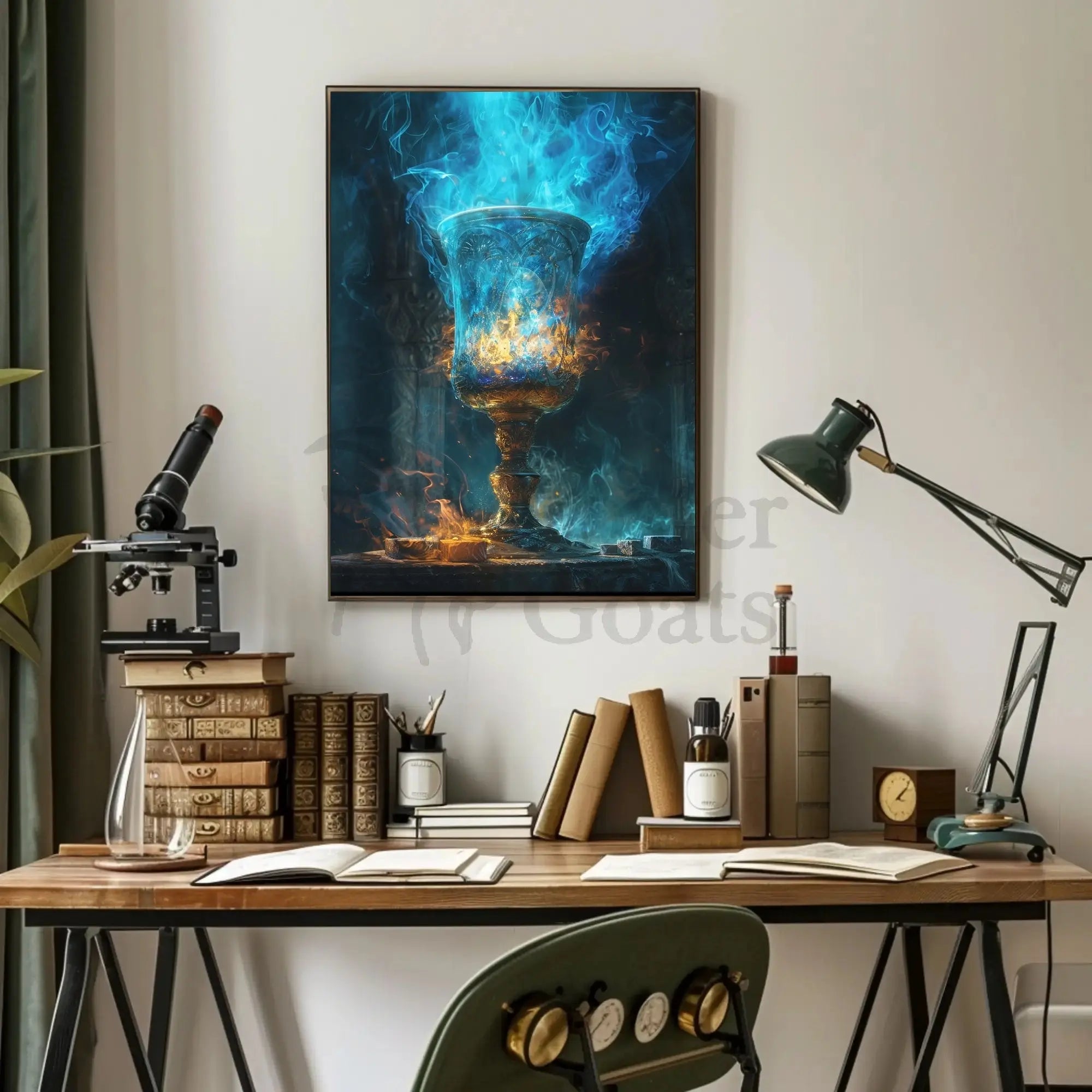 Enchanted Chalice of Flames Fantasy Adventure Poster PosterGoat