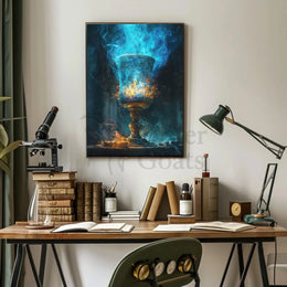 Enchanted Chalice of Flames Fantasy Adventure Poster PosterGoat