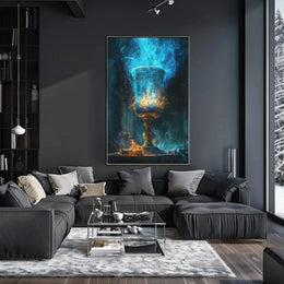 Enchanted Chalice of Flames Fantasy Adventure Poster PosterGoat