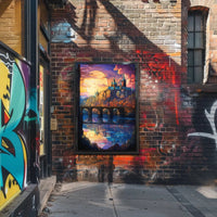 Enchanted Cityscape at Sunset Artistic Poster PosterGoat