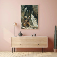 Enchanted Crystal Cave Fantasy Art Poster PosterGoat