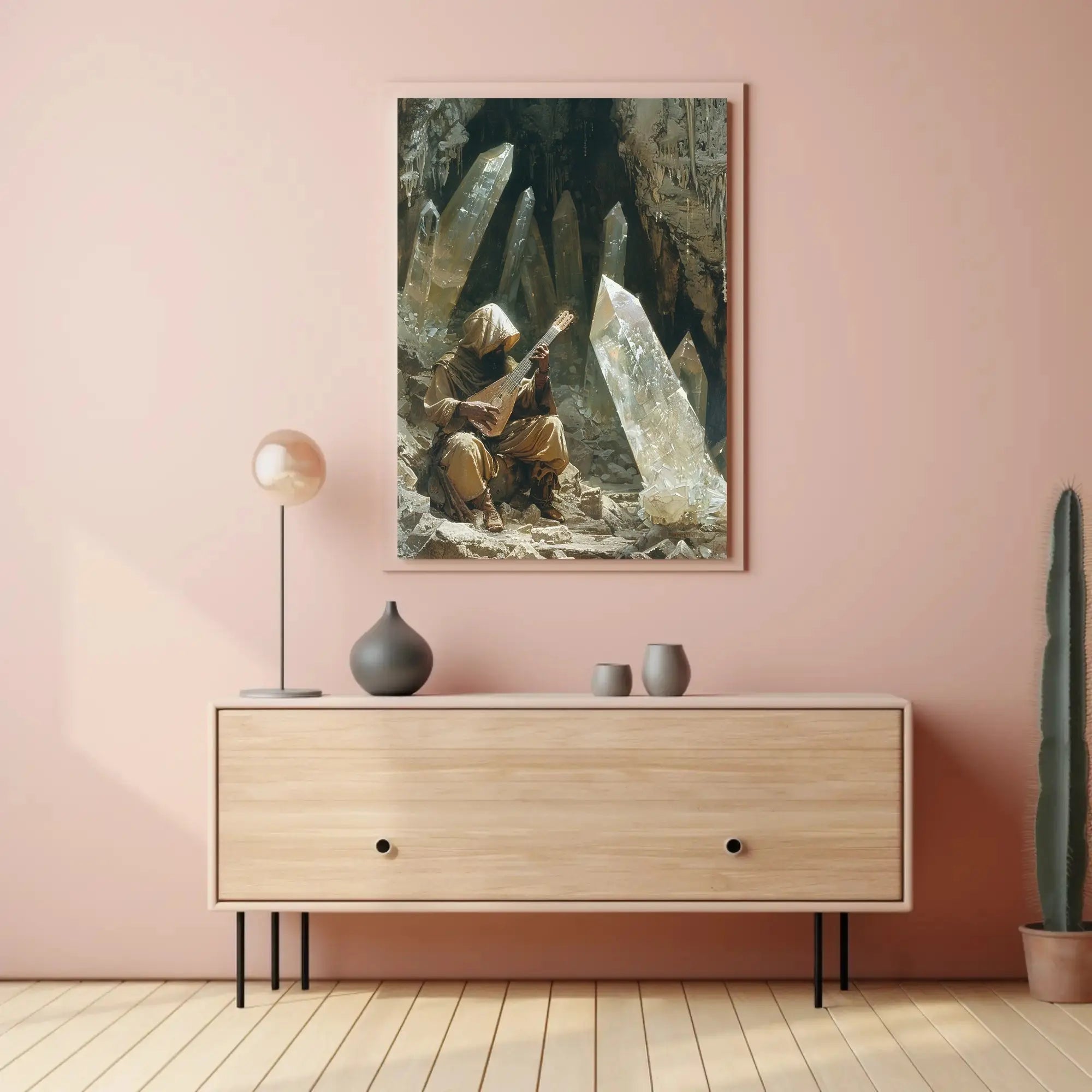 Enchanted Crystal Cave Fantasy Art Poster PosterGoat