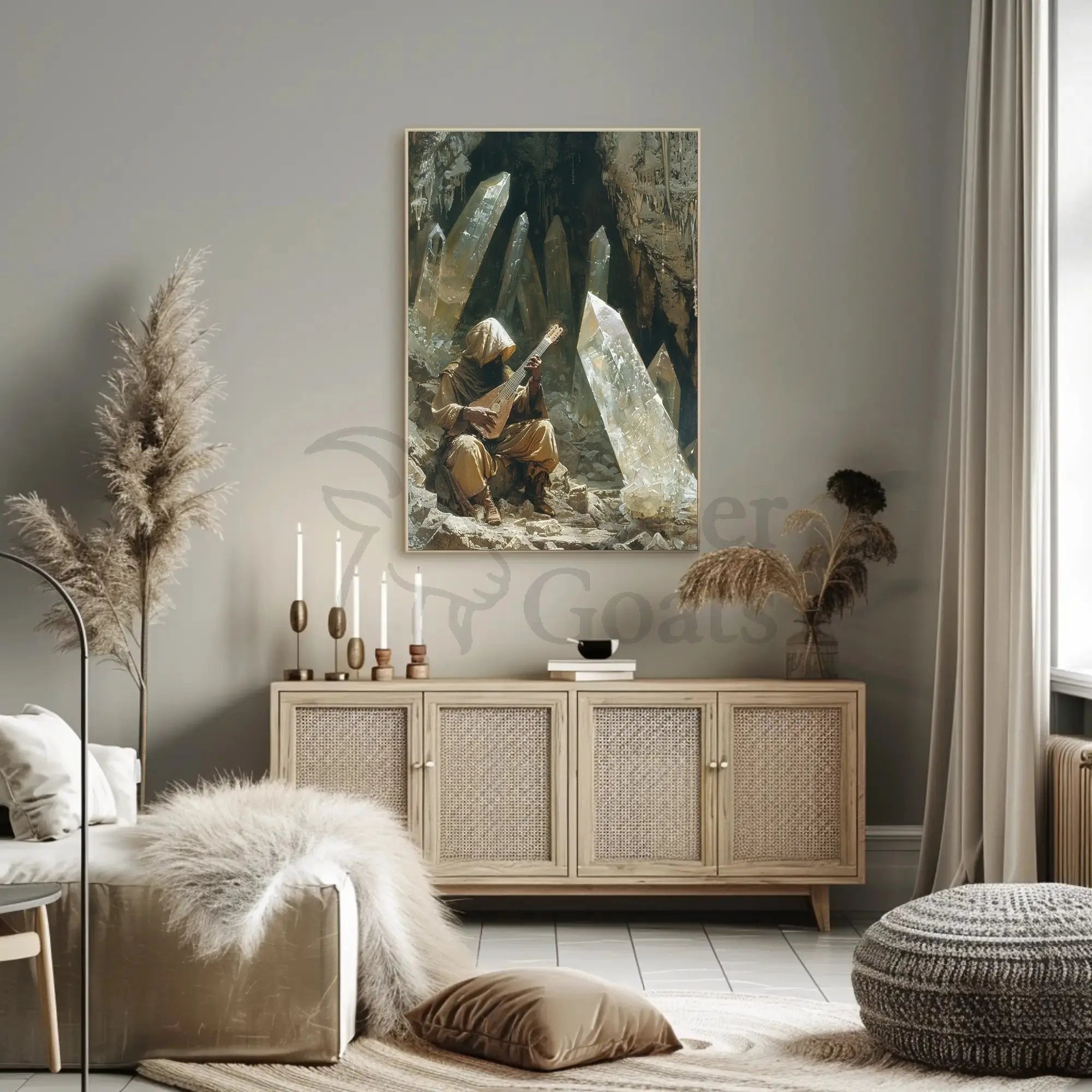 Enchanted Crystal Cave Fantasy Art Poster PosterGoat