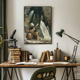 Enchanted Crystal Cave Fantasy Art Poster PosterGoat