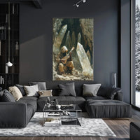 Enchanted Crystal Cave Fantasy Art Poster PosterGoat