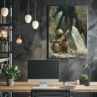 Enchanted Crystal Cave Fantasy Art Poster PosterGoat