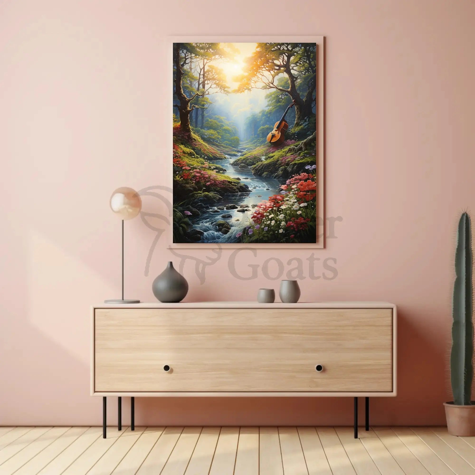 Enchanted Forest Cello Artwork, Artistic and Pop Culture Poster PosterGoat