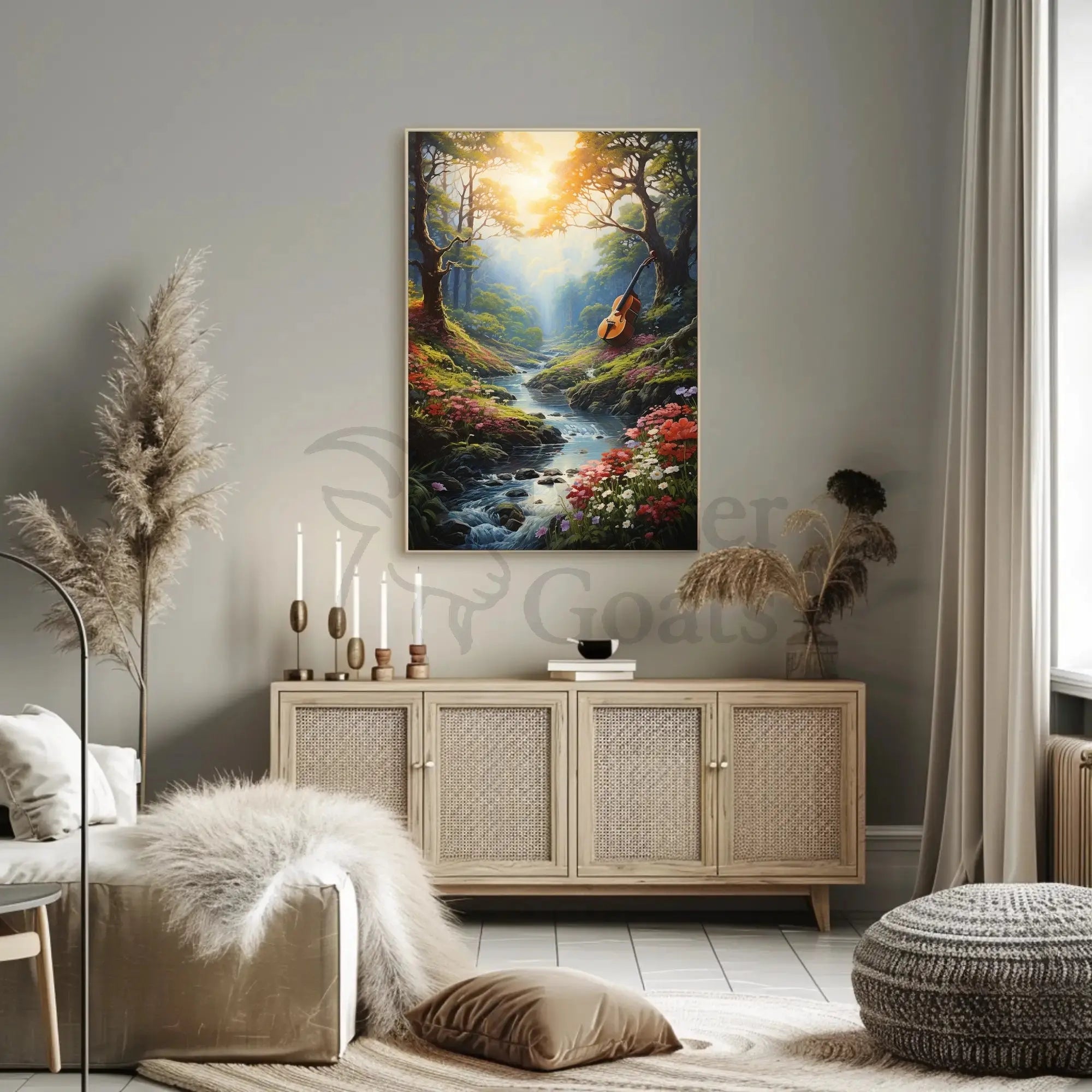 Enchanted Forest Cello Artwork, Artistic and Pop Culture Poster PosterGoat