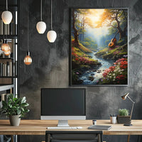 Enchanted Forest Cello Artwork, Artistic and Pop Culture Poster PosterGoat