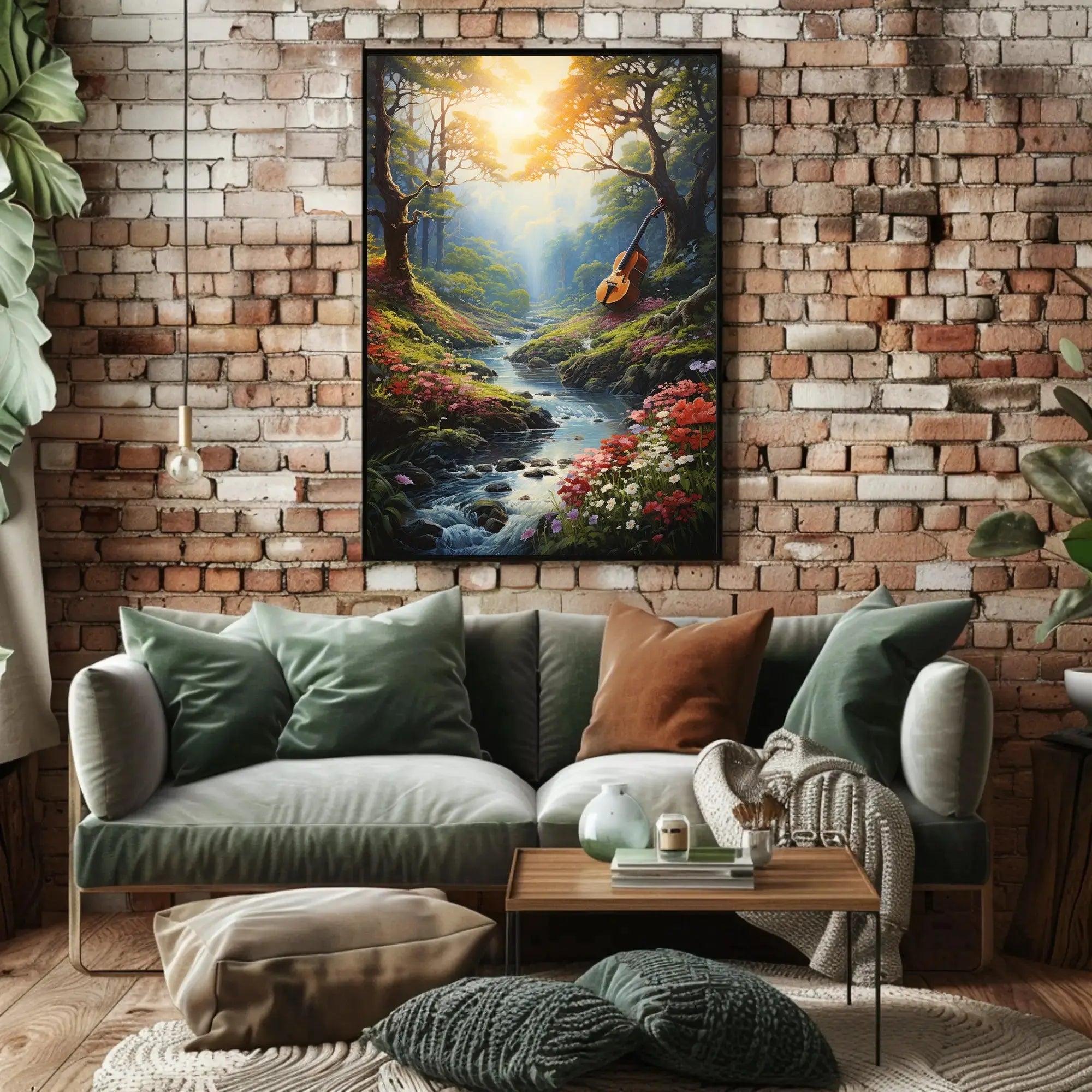 Enchanted Forest Cello Artwork, Artistic and Pop Culture Poster PosterGoat