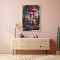 Enchanted Forest Psychedelic Design Futuristic Sci-Fi Poster PosterGoat