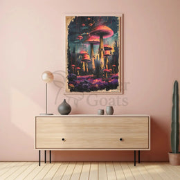 Enchanted Forest Psychedelic Design Futuristic Sci-Fi Poster PosterGoat
