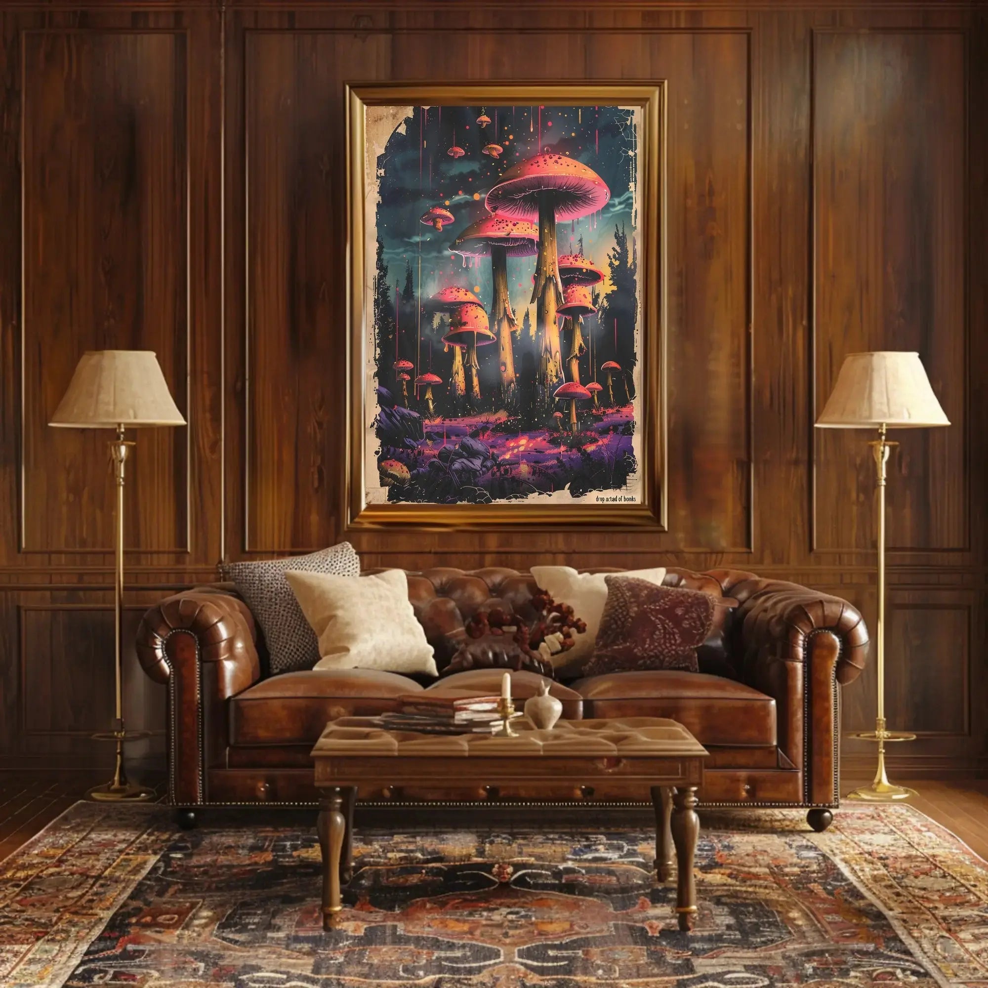 Enchanted Forest Psychedelic Design Futuristic Sci-Fi Poster PosterGoat