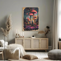 Enchanted Forest Psychedelic Design Futuristic Sci-Fi Poster PosterGoat
