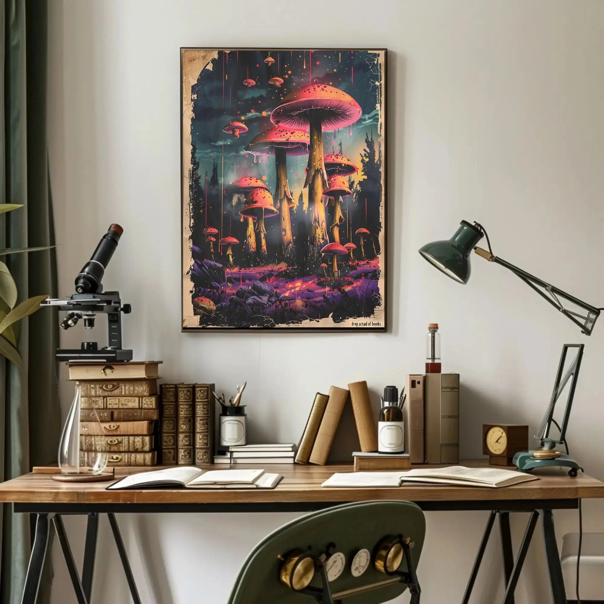 Enchanted Forest Psychedelic Design Futuristic Sci-Fi Poster PosterGoat