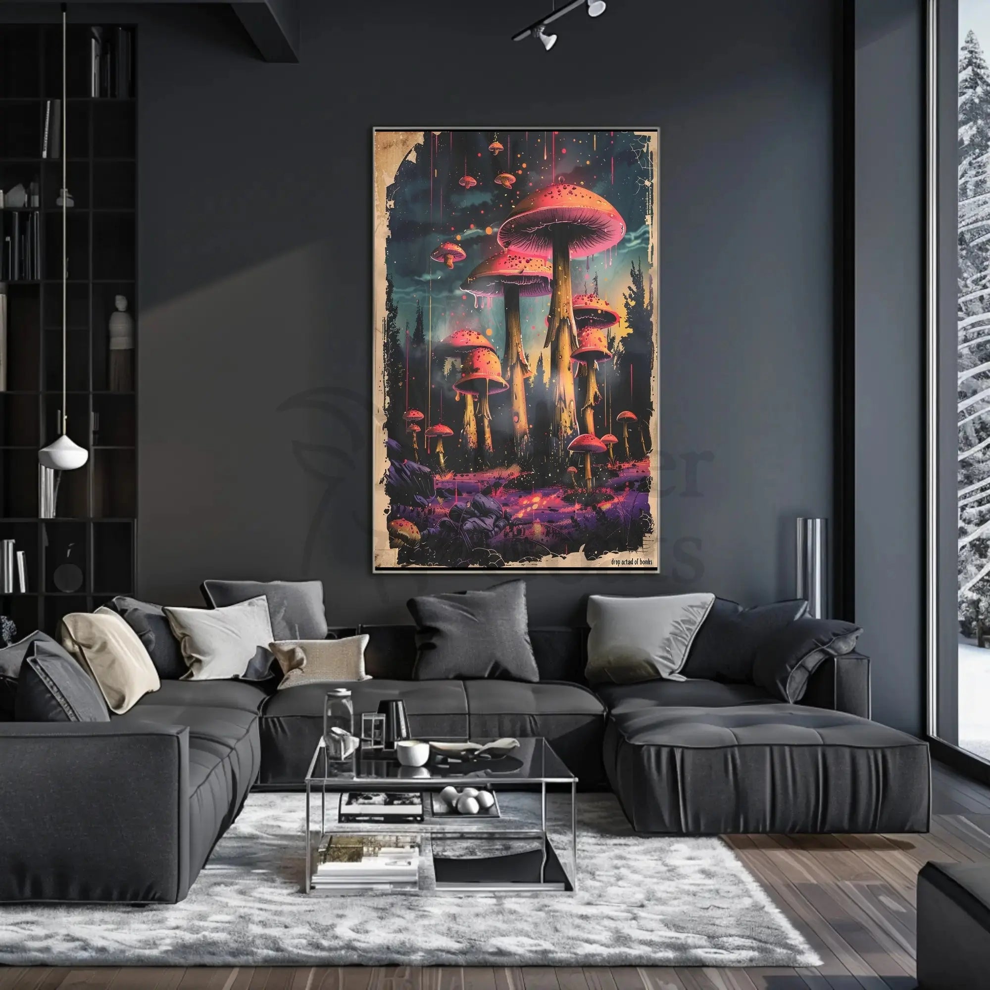 Enchanted Forest Psychedelic Design Futuristic Sci-Fi Poster PosterGoat