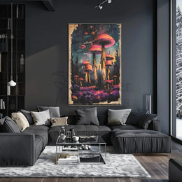 Enchanted Forest Psychedelic Design Futuristic Sci-Fi Poster PosterGoat