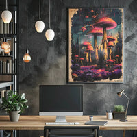 Enchanted Forest Psychedelic Design Futuristic Sci-Fi Poster PosterGoat