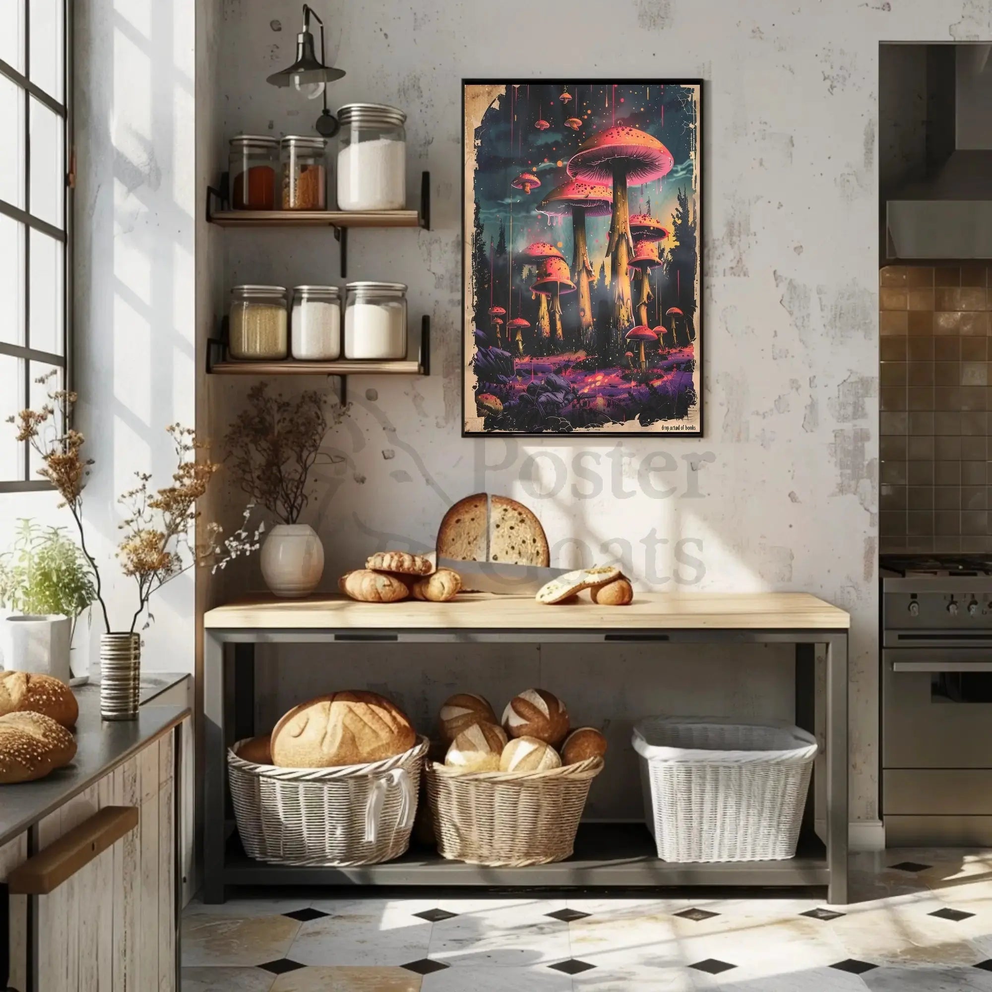 Enchanted Forest Psychedelic Design Futuristic Sci-Fi Poster PosterGoat