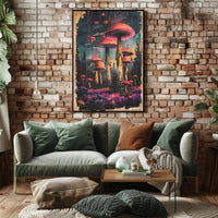 Enchanted Forest Psychedelic Design Futuristic Sci-Fi Poster PosterGoat