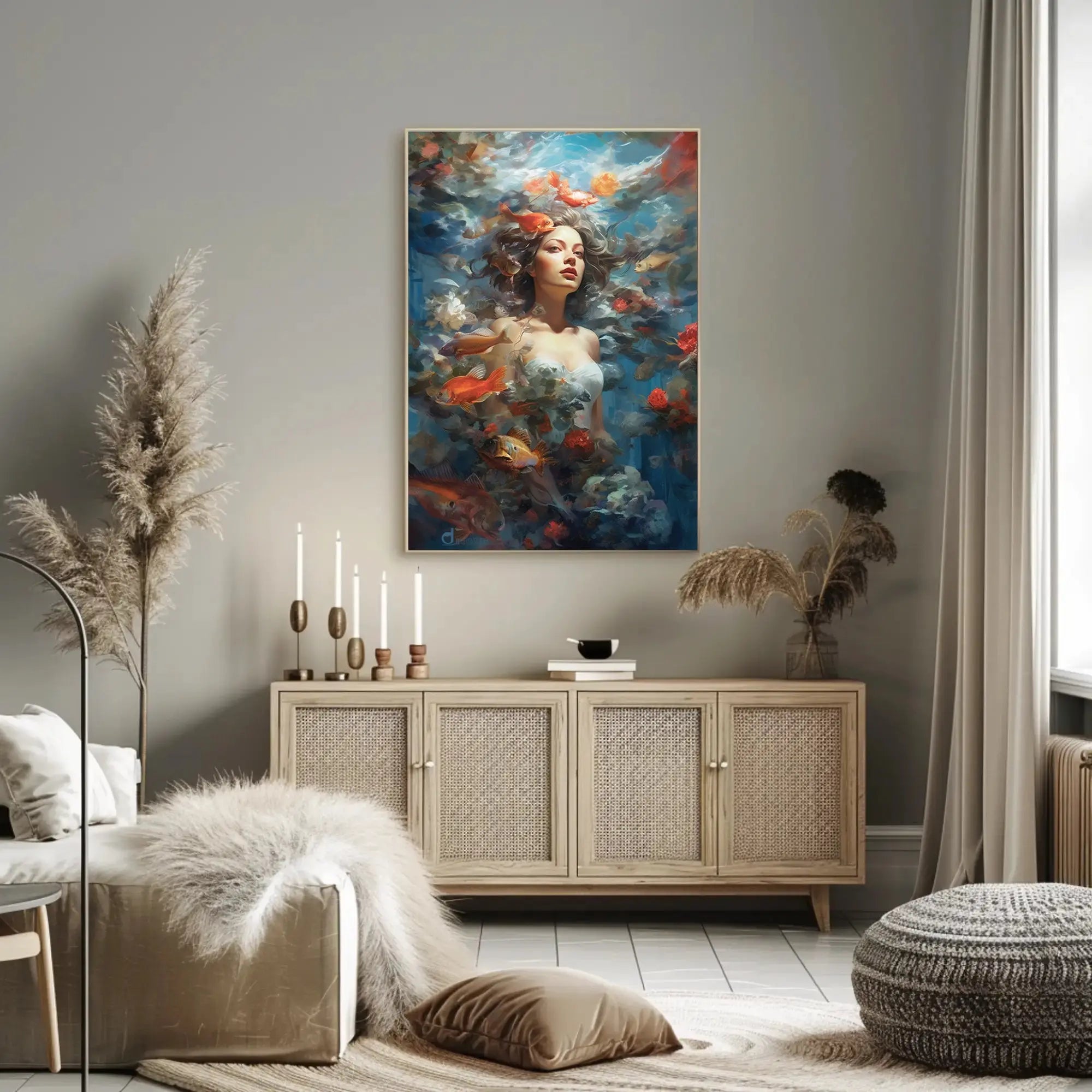 Enchanted Underwater Woman Fantasy Art Artistic Poster PosterGoat